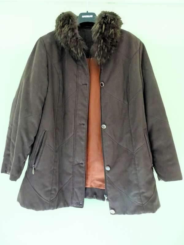 anorak dame suédine, Enlèvement, Porté, Taille 42/44 (L), Brun