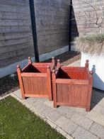 Massieve teaken plantenbakken Regent – 2 – bloembakken tuin, Regent, Carré, 30 à 60 cm, Enlèvement