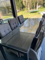 Tuinset met 6 stoelen, Tuin en Terras, Ophalen, Gebruikt, 6 zitplaatsen, Stoel