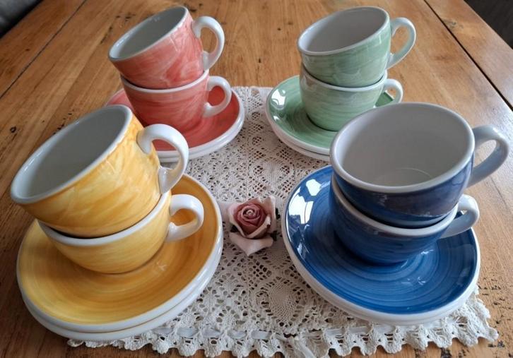 8 Engelse kop en schotels Dudson Brasserie, Gebruikt, -, -, Ophalen of Verzenden