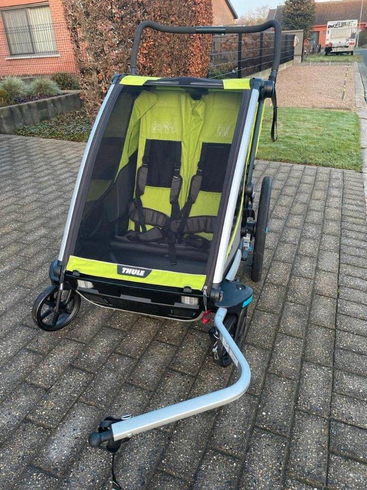 Fietskar Thule cab, Fietsen en Brommers, Fietsaccessoires | Aanhangwagens en Karren, Zo goed als nieuw, Vering, Opvouwbaar, Ophalen
