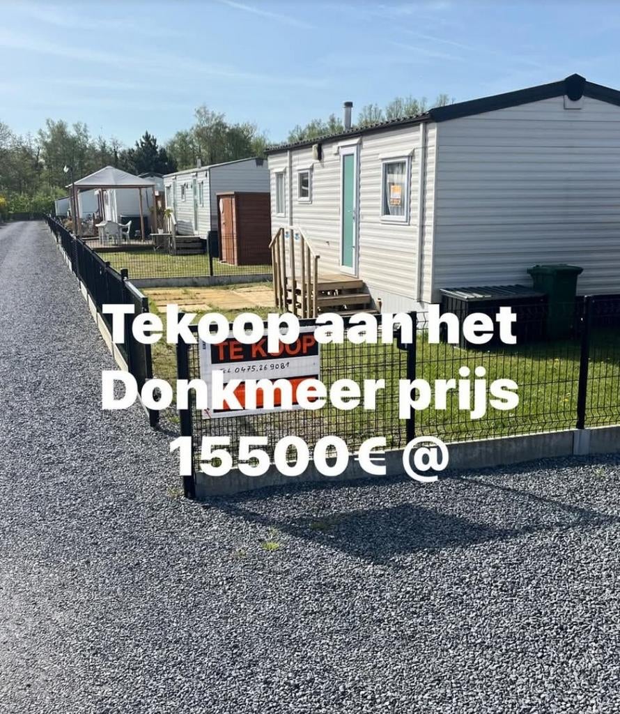 Zeer mooie stacaravan te koop aan Donkmeer, Caravans en Kamperen, Stacaravans, Ophalen