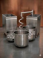 Lot de 3 Cuves de Pétrissage + Mélangeur Spirale Inox, Enlèvement ou Envoi