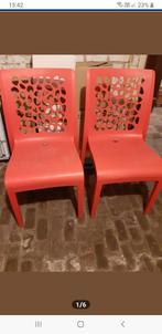 2 chaises rouges jardin design 8 € pièce, Jardin & Terrasse