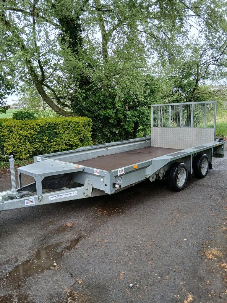 Machinetransporter Ifor Williams 3,5 ton 3m66 x 1m84., Auto diversen, Aanhangers en Bagagewagens, Zo goed als nieuw, Ophalen