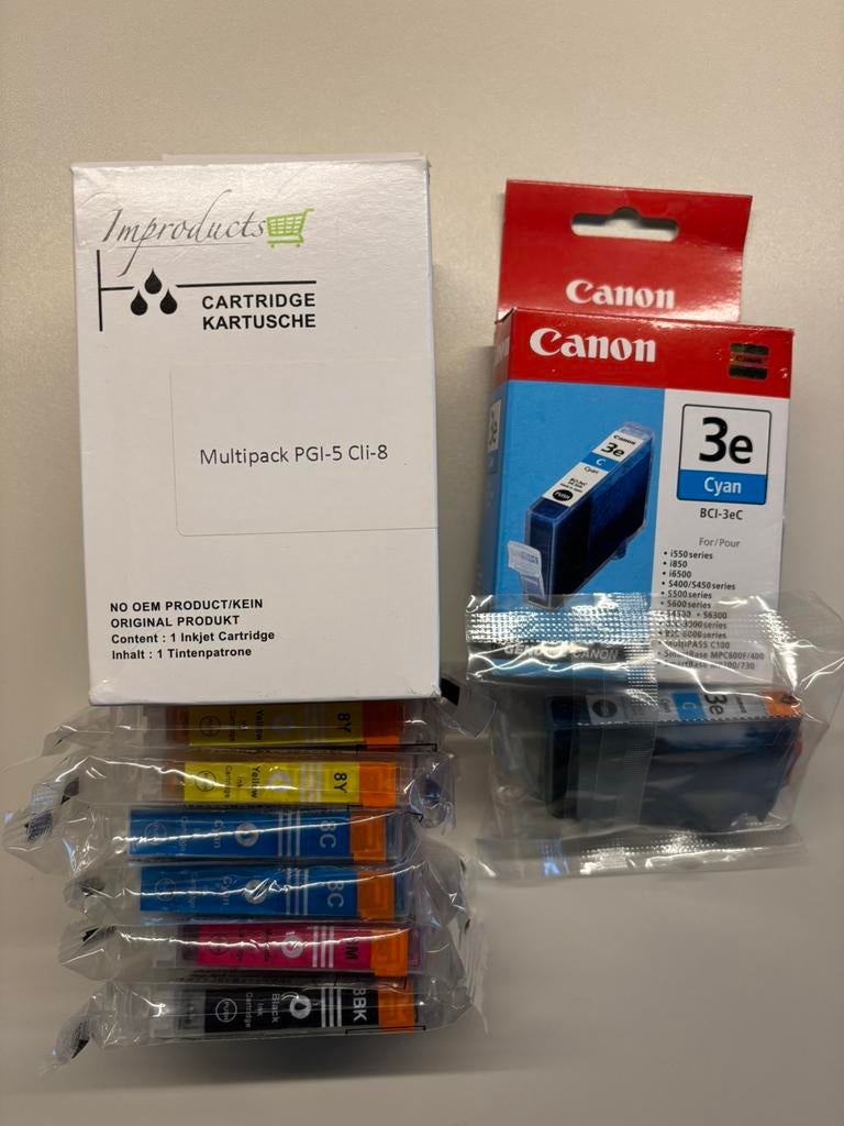 Lot inktpatronen Canon, Computers en Software, Printerbenodigdheden, Zo goed als nieuw, Cartridge, Ophalen