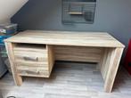 Houten Bed en Bureau, Ophalen, Zo goed als nieuw, Hout, 140 cm