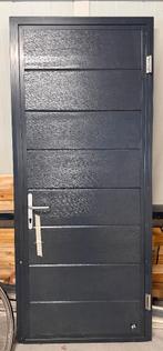 Garagedeur met kozijn, deur met stalen kozijn, Doe-het-zelf en Bouw, Deuren en Vliegenramen, Ophalen, 80 tot 100 cm, Garagedeur