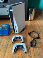 PlayStation 5 + 2 controllers + games – complete set, Games en Spelcomputers, Ophalen of Verzenden, Zo goed als nieuw, Playstation 5