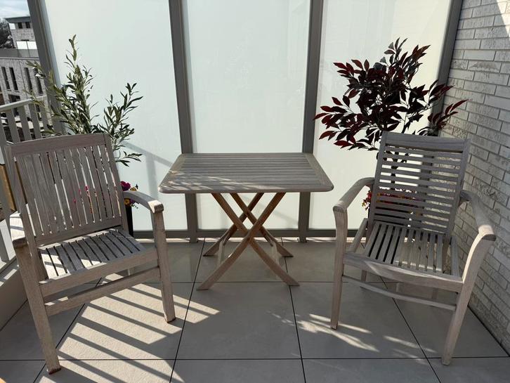 Teak tafel, Tuin en Terras, Tuinsets en Loungesets, Zo goed als nieuw, Ophalen