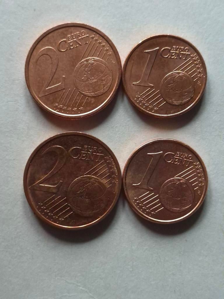 Heeft U nog 1 en 2 euro centjes liggen? Zie beschrijving, Enlèvement, Autres pays, 1 centime, Monnaie en vrac
