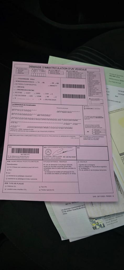 À vendre : Volkswagen Polo prêt à immatriculer, Divers, Agendas, Comme neuf, Enlèvement ou Envoi