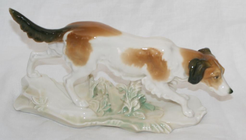 Karl ENS - honden beeld - porselein, Antiek en Kunst, Antiek | Porselein, Ophalen of Verzenden