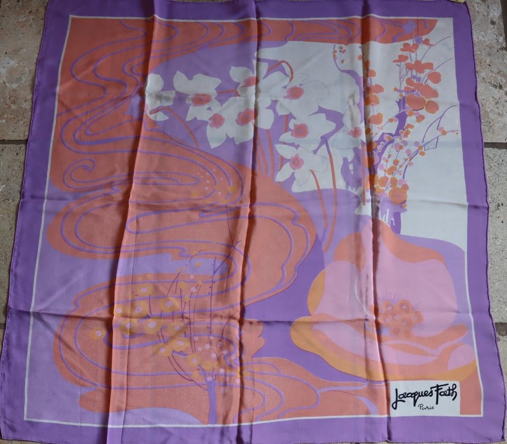 Foulard in zijde vintage, Verzenden, Zo goed als nieuw