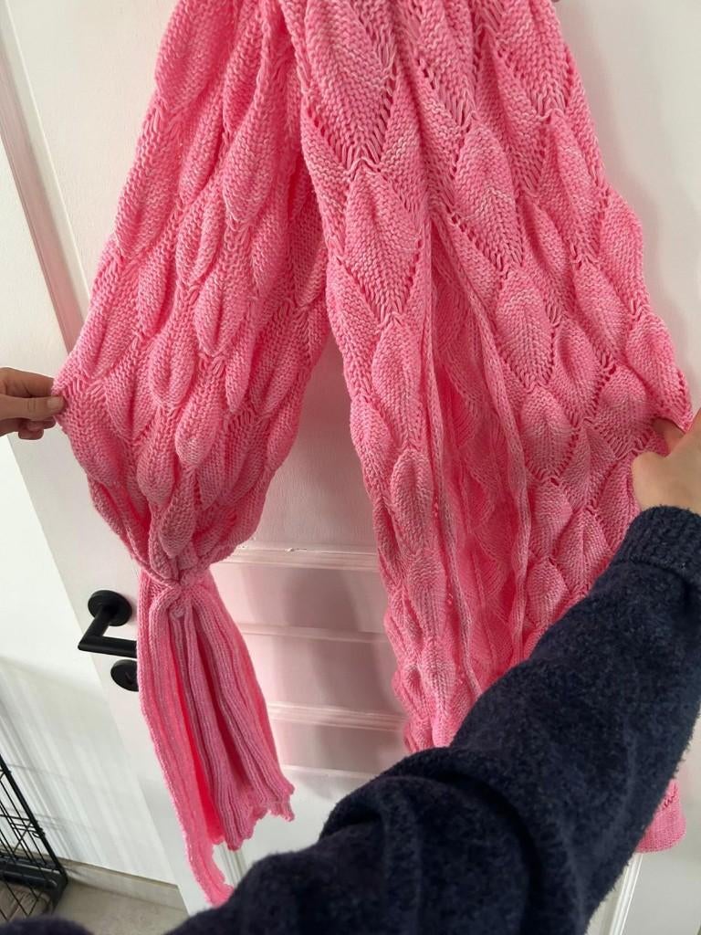 Roze Mermaid Deken, Huis en Inrichting, Woonaccessoires | Plaids en Woondekens, Ophalen of Verzenden, Nieuw