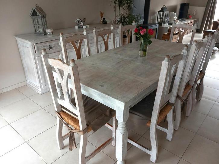 massief mangohouten eetplaats, Huis en Inrichting, Complete eetkamers, Ophalen