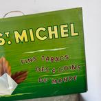 Tôle lithographiée cigarettes St Michel Bruxelles 1962, Enlèvement ou Envoi, Utilisé, Emballage