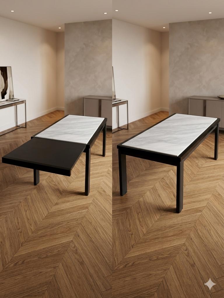 Eettafel marmer met bijhorend kastje, Huis en Inrichting, Ophalen