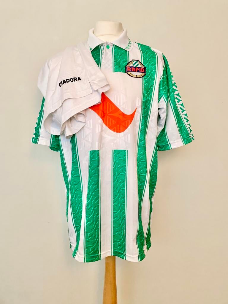 Rapid Wien SK 1996-1998 Home Diadora football shirt + shorts, Plus grand que la taille XL, Enlèvement ou Envoi, Utilisé, Maillot