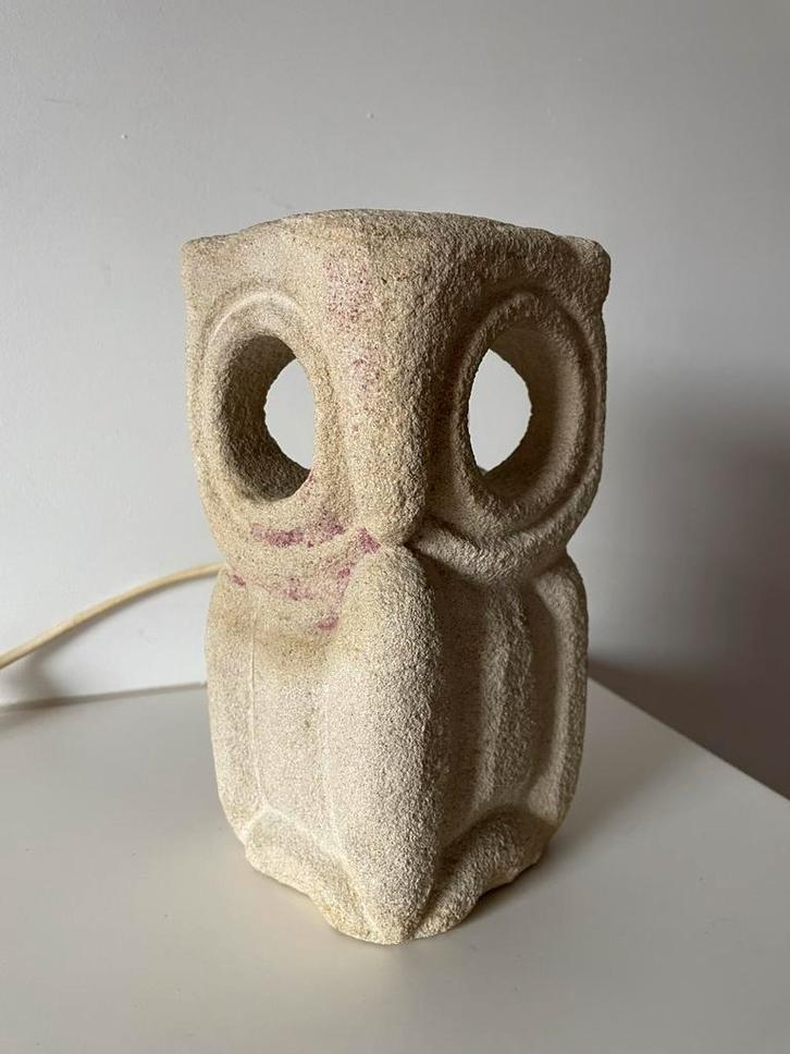 Lampe - hibou - albert t, Maison & Meubles, Lampes | Lampes de table, Utilisé, Moins de 50 cm, Autres matériaux, Enlèvement ou Envoi