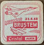 CRISTAL ALKEN/MEETING BRUSTEM/1968/tapis à bière, Enlèvement ou Envoi, Comme neuf, Sous-bock, Autres marques