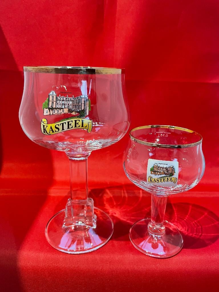 bierglazen Kasteel, Ophalen of Verzenden, Gebruikt, Bierglas