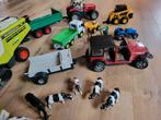 Speelgoed tractors en toebehoren + koeien, Ophalen, Gebruikt