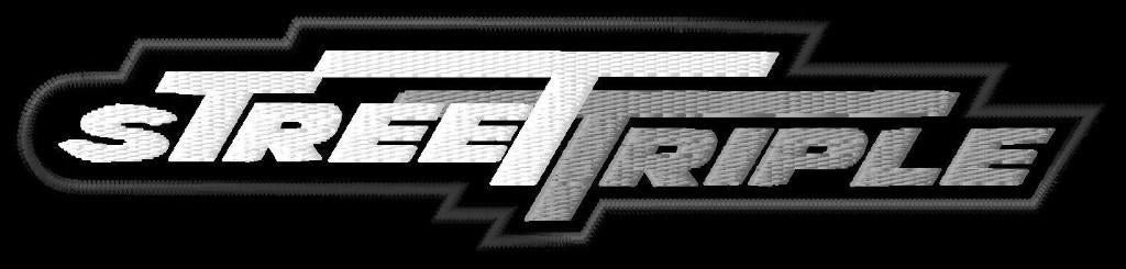 Écusson Triumph Street pour trois dimensions, 141 x 30 mm, Motos, Enlèvement ou Envoi, Neuf