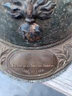 Militaria   Franse  helm  wo 1  met  naamplaatje, Verzamelen, Ophalen, Landmacht, Helm of Baret