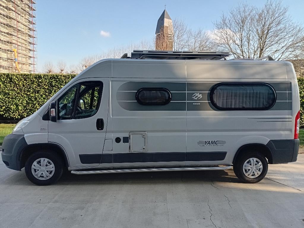 Fiat Ducato Camper Knaus 2.3 Turbo L3H2 GPS/Susp Pneum1 Eig, Caravanes & Camping, Airbags, 5 à 6 mètres, Fiat, Boîte manuelle