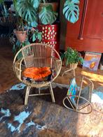 Bamboeset (stoel, lectuurmand en plantenhouder), Huis en Inrichting, Ophalen, Gebruikt