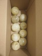 Doos met 9 Citrien stenen ballen/bollen van 7 tot 9 cm, Verzamelen, Mineralen en Fossielen, Verzenden, Mineraal