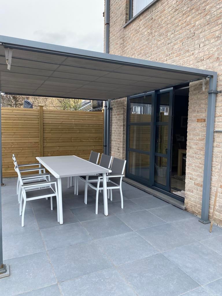 Tuinset in alluminium, Tuin en Terras, Overkappingen, Zo goed als nieuw, Ophalen