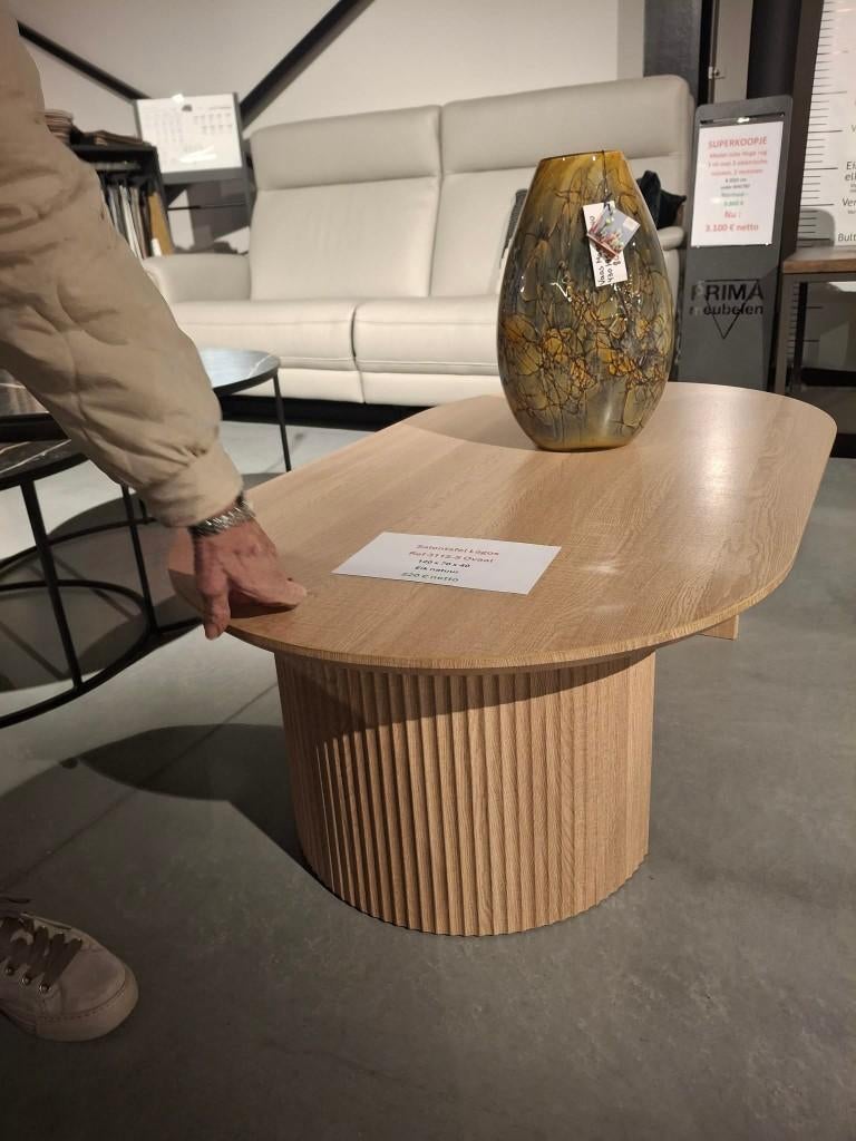 Eiken salontafel NIEUW, Ophalen, 100 tot 150 cm, Eikenhout, 50 tot 100 cm