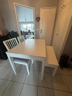 eetkamertafel met 2 stoelen en bank, Huis en Inrichting, Complete eetkamers, Ophalen, Zo goed als nieuw, 4 tot 6 stoelen