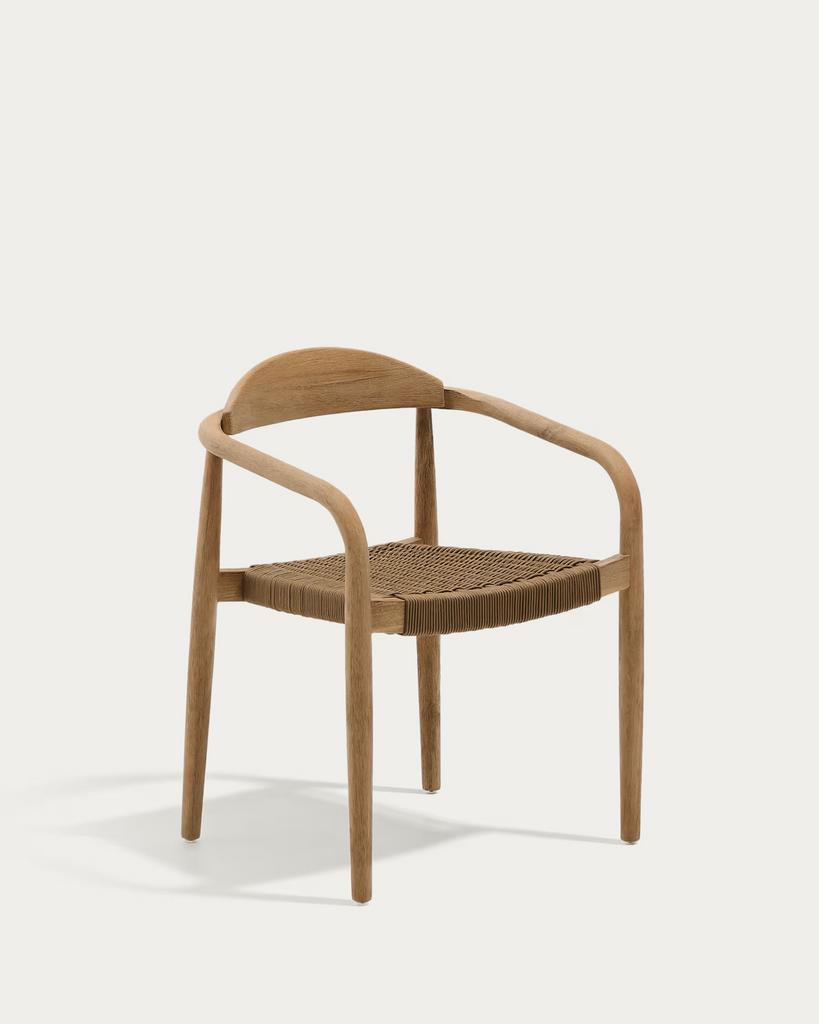 Set van 5 houten design stoelen met gevlochten zitting, Enlèvement, Comme neuf