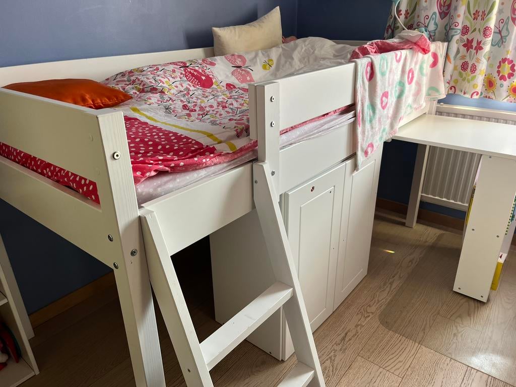 Lit en hauteur 90 x 190, Enlèvement, Utilisé, Lit mi-hauteur mezzanine