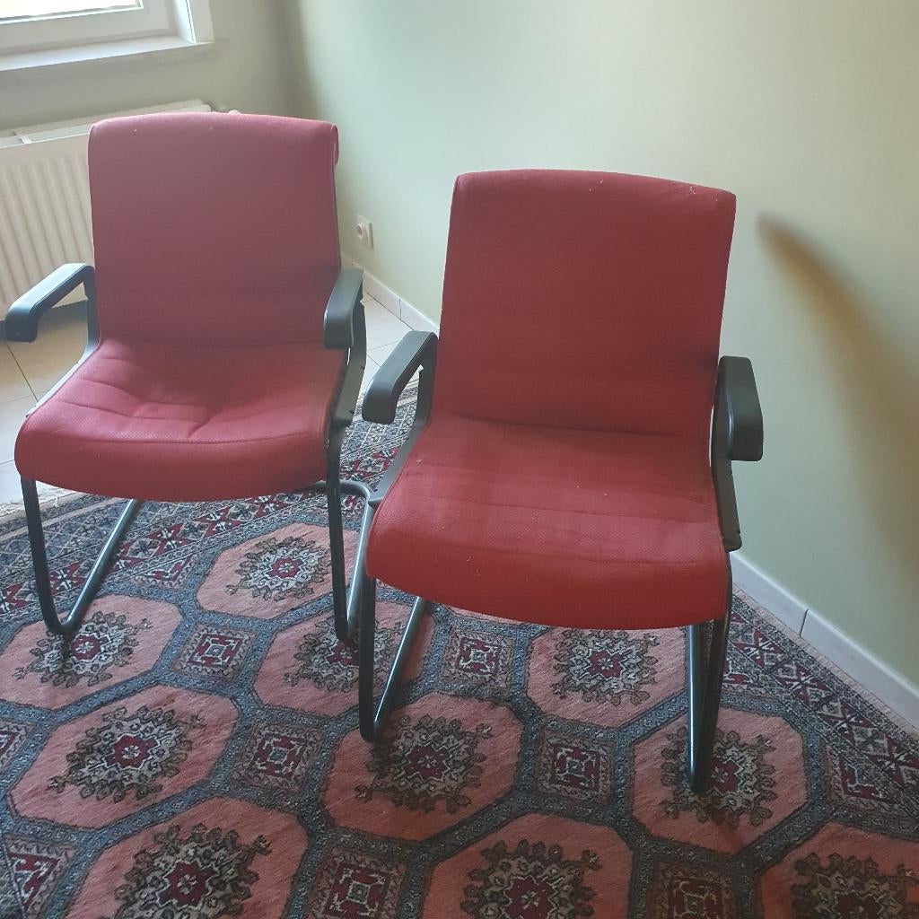 Set de 2 fauteuils rétro — dans le style de Knoll, Antiquités & Art, Antiquités | Meubles | Chaises & Canapés, Enlèvement