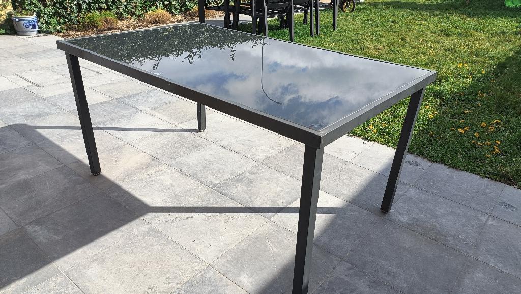 tuintafel, Ophalen, Gebruikt, Rechthoekig, Aluminium