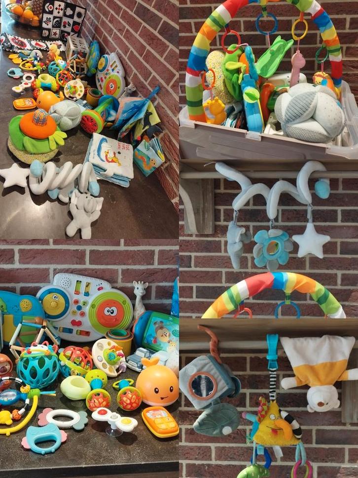 Lot de jouets d’éveil pour bébé – très bon état, Collections, Illustrations de cahiers de poésies, Enlèvement