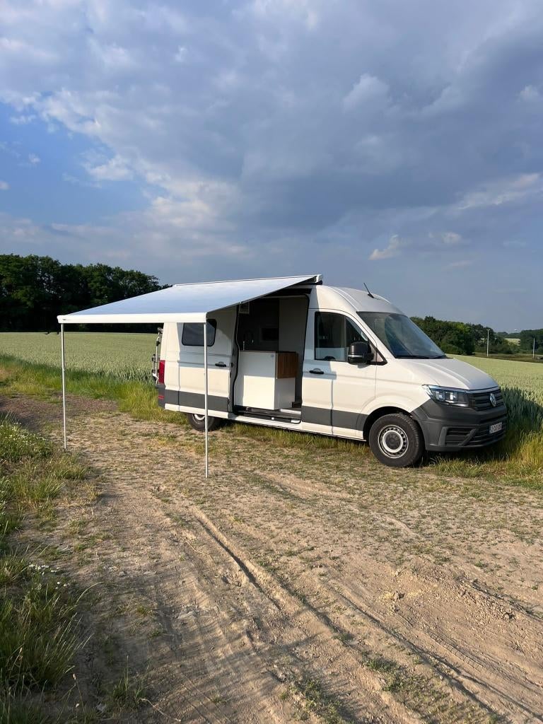 Van Aménagé Volkswagen Crafter L3H3 - Parfait état, Caravanes & Camping, Siège standard, 5 à 6 mètres, Diesel, Particulier