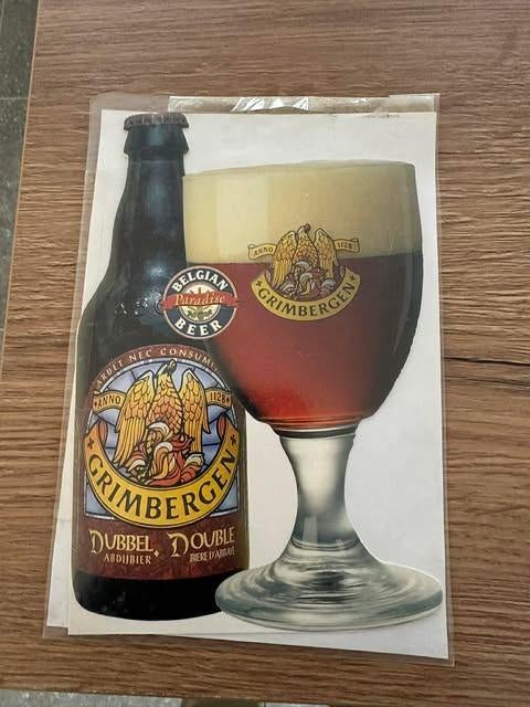 Grimbergen dubbel double postkart postcard carte postale, Infoo@irmeb.bo, Overige typen, Nieuw, Ophalen of Verzenden