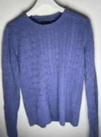 Gebreide sweater trui Tommy Hilfiger ronde kraag blauw paars, Tommy Hilfiger, Blauw, Maat 42/44 (L), Zo goed als nieuw