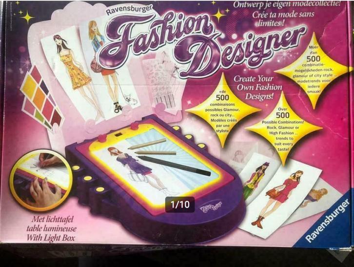 Fashion designer studio met lichtbak, Kinderen en Baby's, Speelgoed | Educatief en Creatief, Gebruikt, Knutselen, Met licht, Ophalen of Verzenden