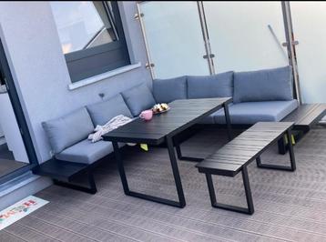 Ensemble de jardin de EXTERIOO, Aluminium, Comme neuf, Table à dinner, Sets de jardin