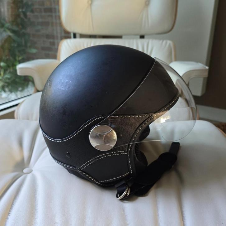 Motorhelm voor Vespa, brommer of motor, Motoren, Kleding | Motorhelmen, Dames, Heren, Kinderen, Jethelm, S, Tweedehands, Ophalen of Verzenden