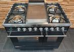 🔥Luxe Fornuis Boretti 90 cm antraciet rvs 2 ovens frytop, Elektronische apparatuur, 60 cm of meer, 5 kookzones of meer, Vrijstaand