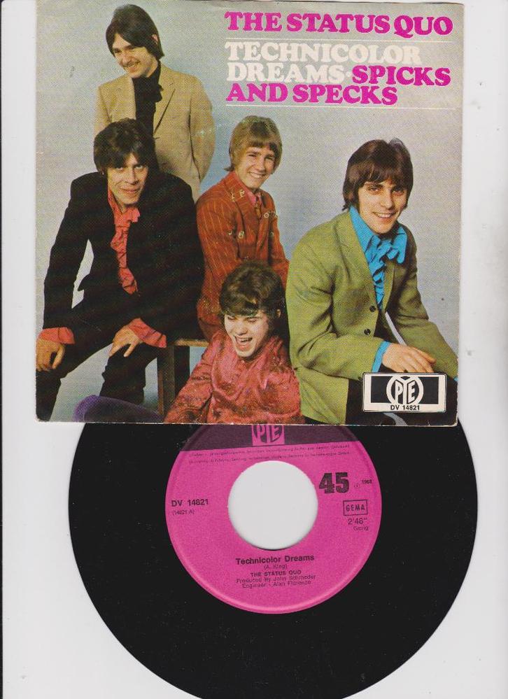 The Status Quo ‎– Technicolor Dreams   1968  Psych, Cd's en Dvd's, Vinyl Singles, Zo goed als nieuw, Single, Pop, 7 inch, Ophalen of Verzenden