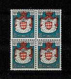 EUROPA MONACO WAPEN VAN MONACO EN PRINS ALBERT II 1 X 4, Postzegels en Munten, Ophalen of Verzenden, Monaco, Postfris
