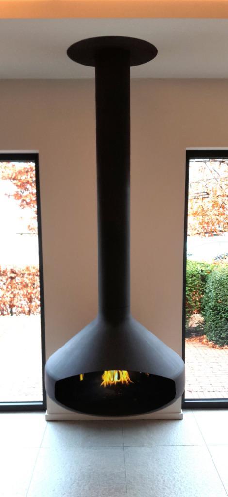 Exclusieve elektrische Focus hanghaard Ergofocus Holographik, Huis en Inrichting, Haarden, Zo goed als nieuw, Elektrische haard